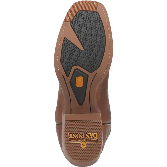 Dan Post Men's Richland Genuine Leather Square Toe Boots - Saddle - Image 3