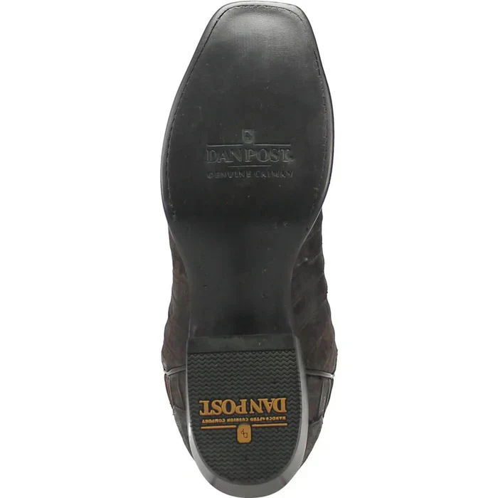 Dan Post Men's Stalker Genuine Caiman Belly Square Toe Boots - Brown - Image 2