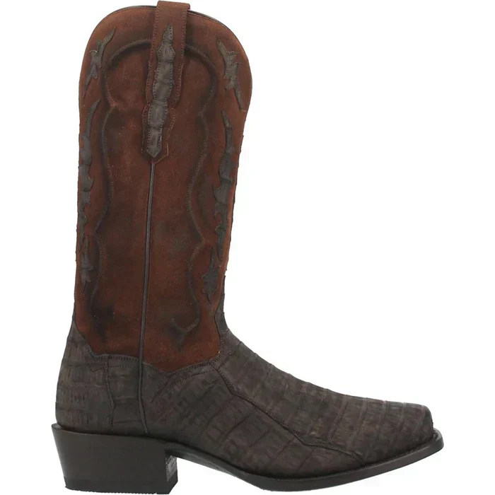Dan Post Men's Stalker Genuine Caiman Belly Square Toe Boots - Brown - Image 5