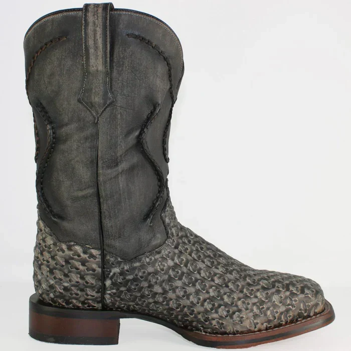 Dan Post Men's Stanley Leather Square Toe Boots - Black - Image 2