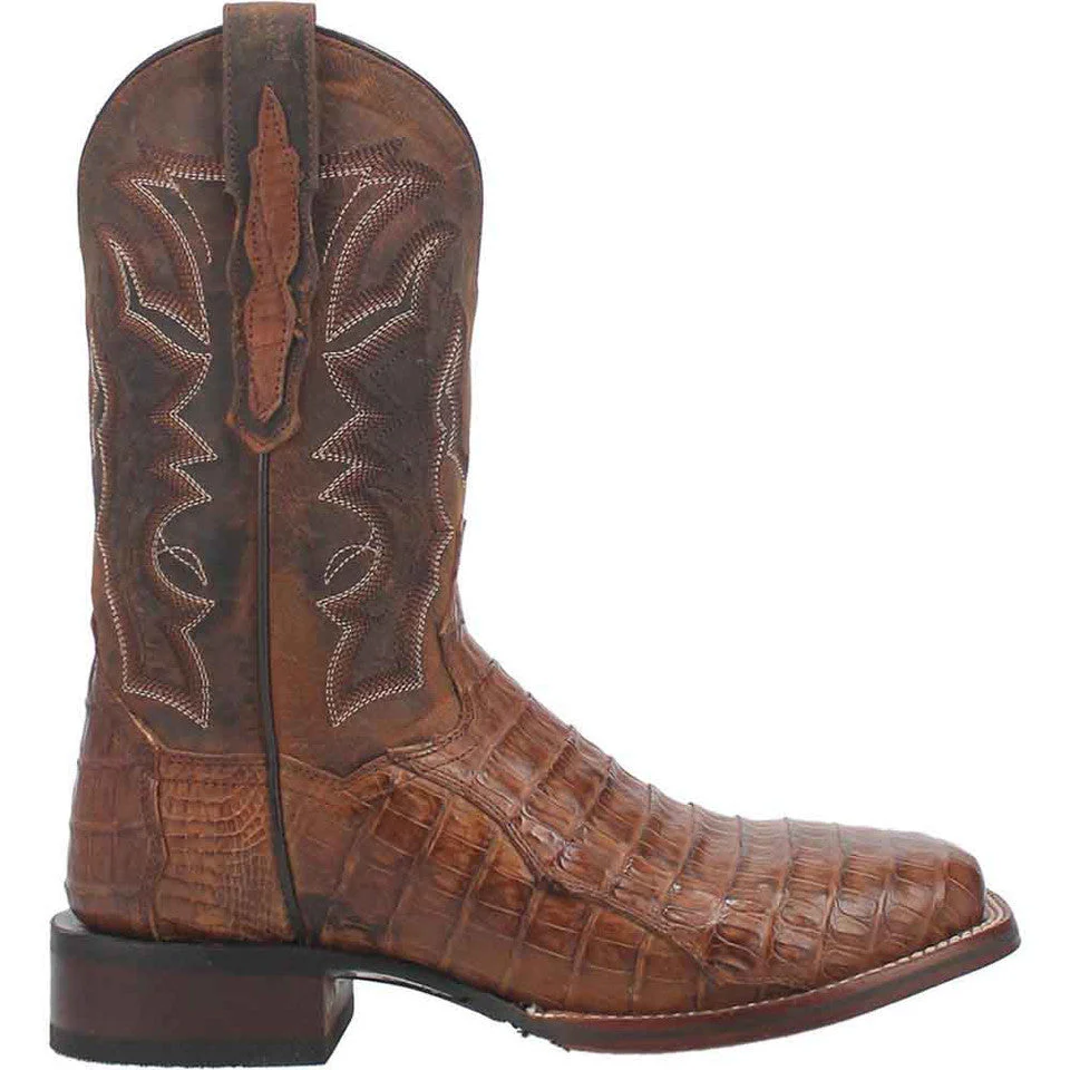 Dan Post Cowboy Certified Kingsly Caiman Square Toe Apache/Chocolate Boot