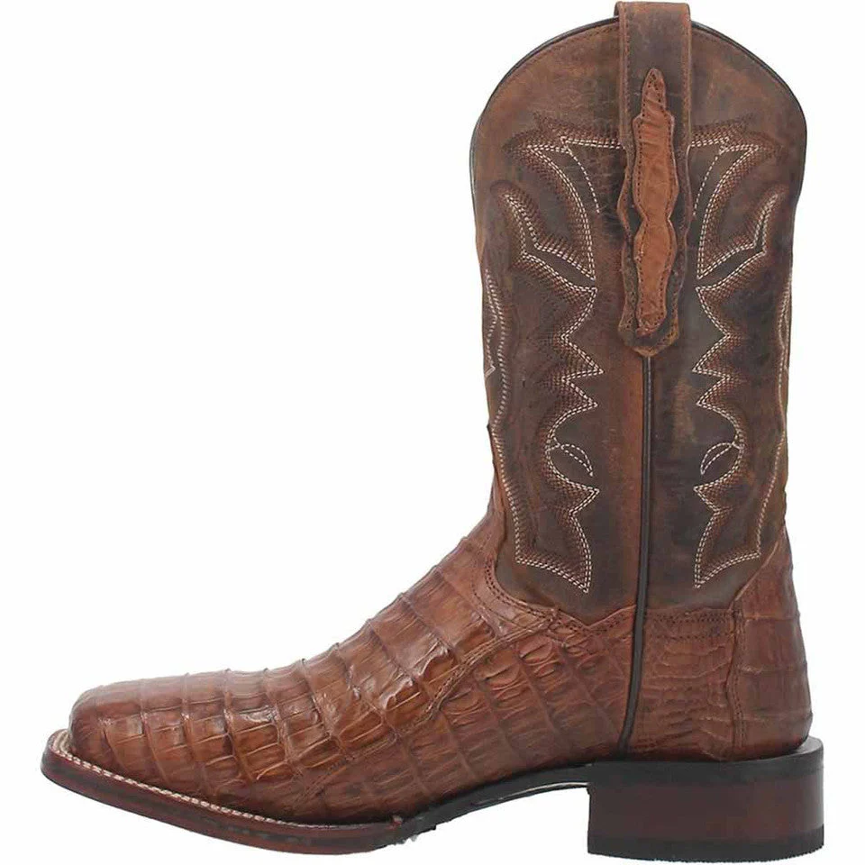 Dan Post Cowboy Certified Kingsly Caiman Square Toe Apache/Chocolate Boot - Image 2
