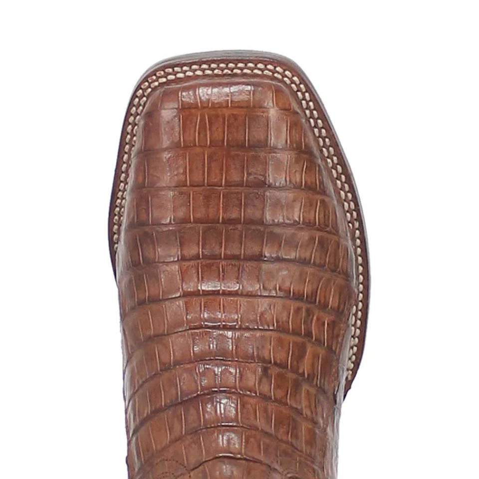 Dan Post Cowboy Certified Kingsly Caiman Square Toe Apache/Chocolate Boot - Image 7