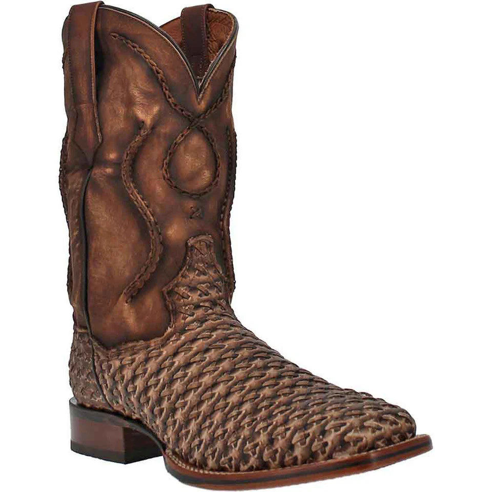 Dan Post Cowboy Certified Stanley Tan Square Toe Leather Boot - Image 2