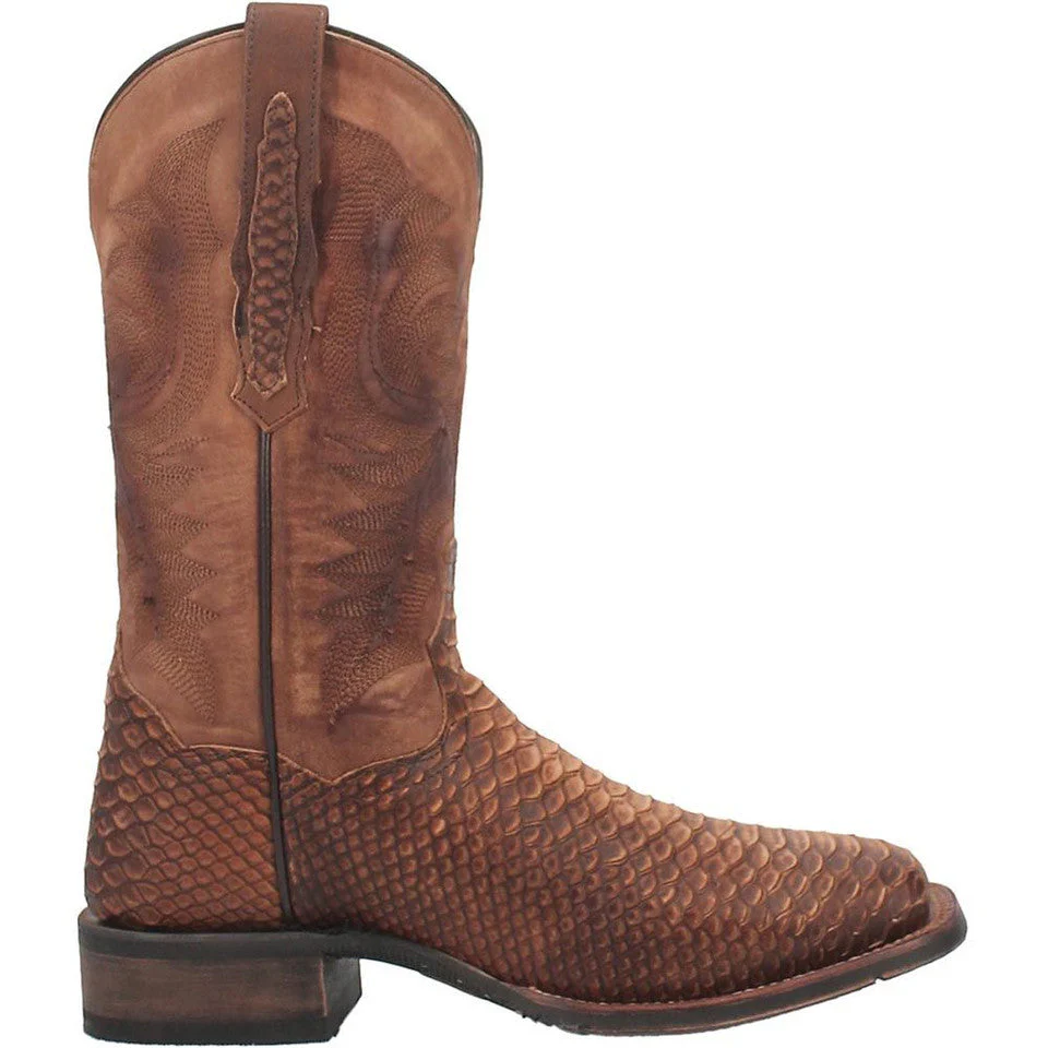 Dan Post KA Faux Python Print Square Toe Leather Boot - Image 6