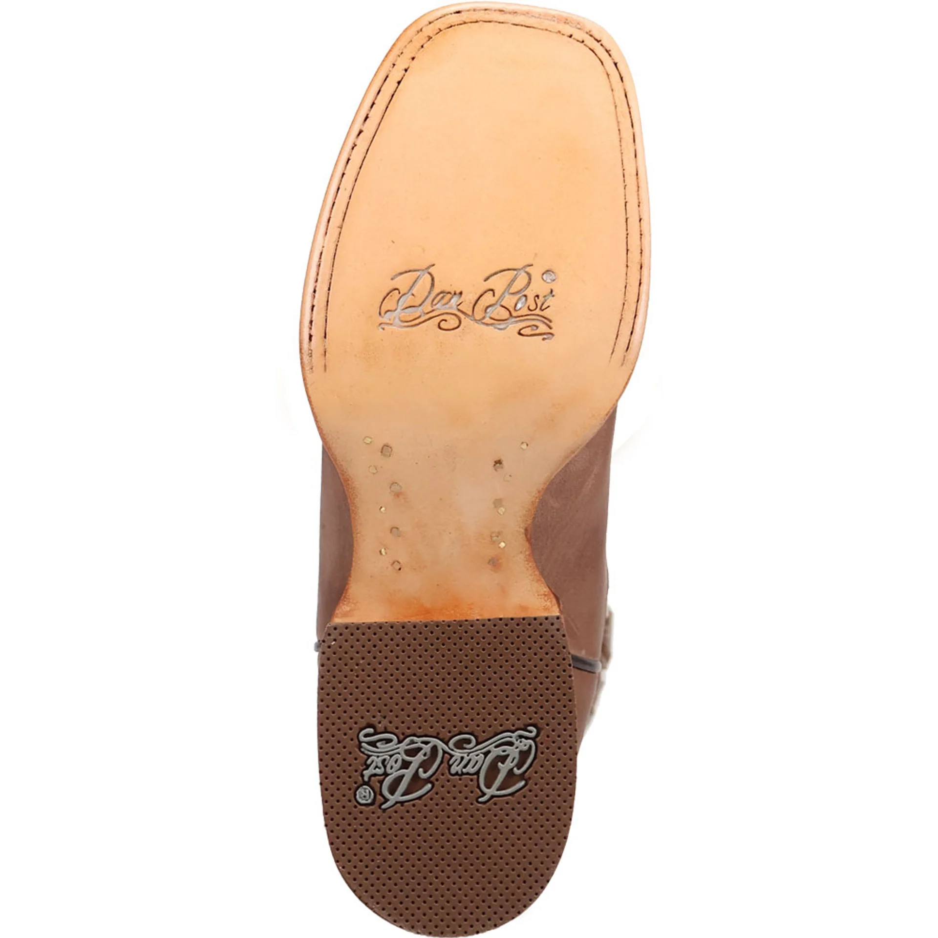 Dan Post Lacey Women’s Tan Leather Square Square Toe Western Cowboy Boot - Image 6