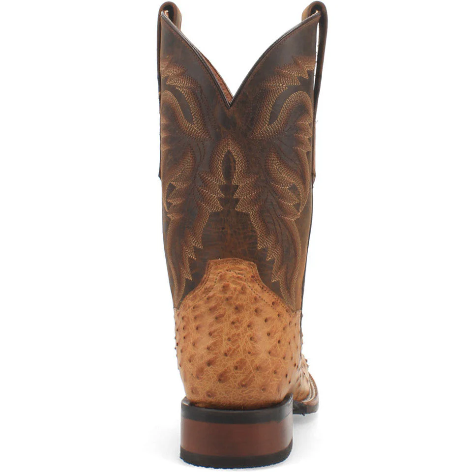 Dan Post Men’s Kershaw Saddle/Brown Genuine Ostrich 11” Cowboy Certified Leather Boot - Image 3