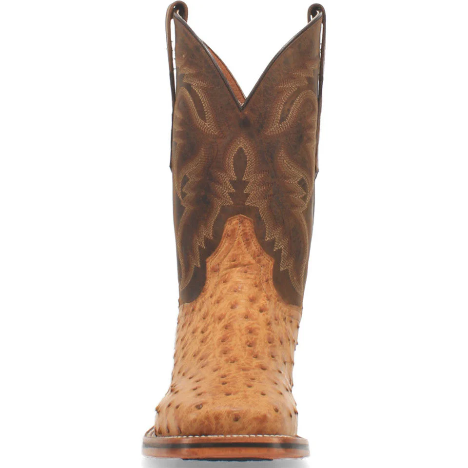 Dan Post Men’s Kershaw Saddle/Brown Genuine Ostrich 11” Cowboy Certified Leather Boot - Image 4