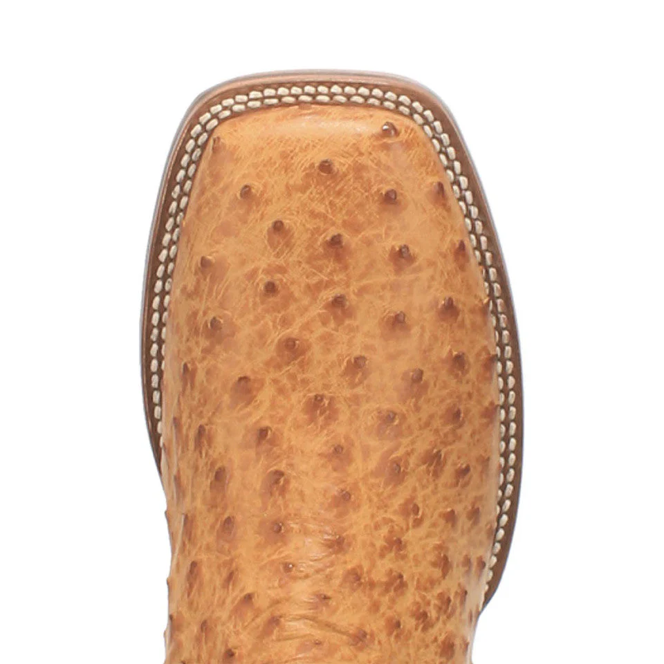 Dan Post Men’s Kershaw Saddle/Brown Genuine Ostrich 11” Cowboy Certified Leather Boot - Image 5