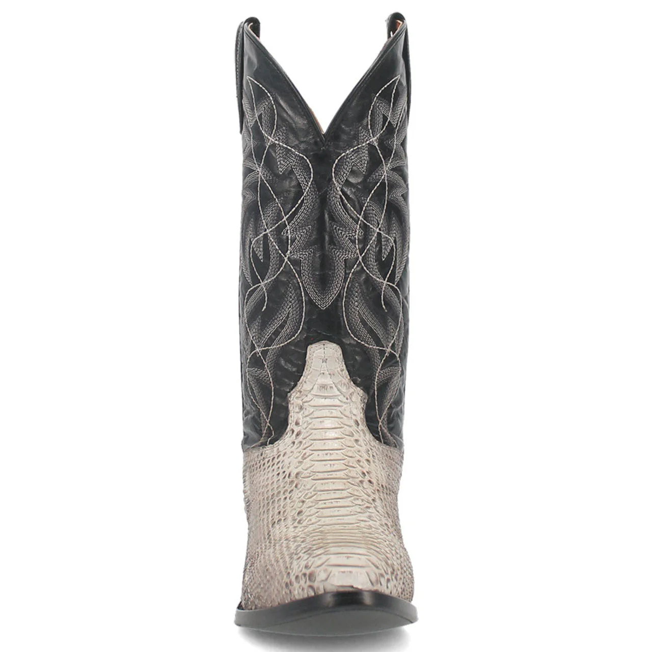 Dan Post Men’s Manning Black and Natural Python 13” Round Toe Leather Boot - Image 4