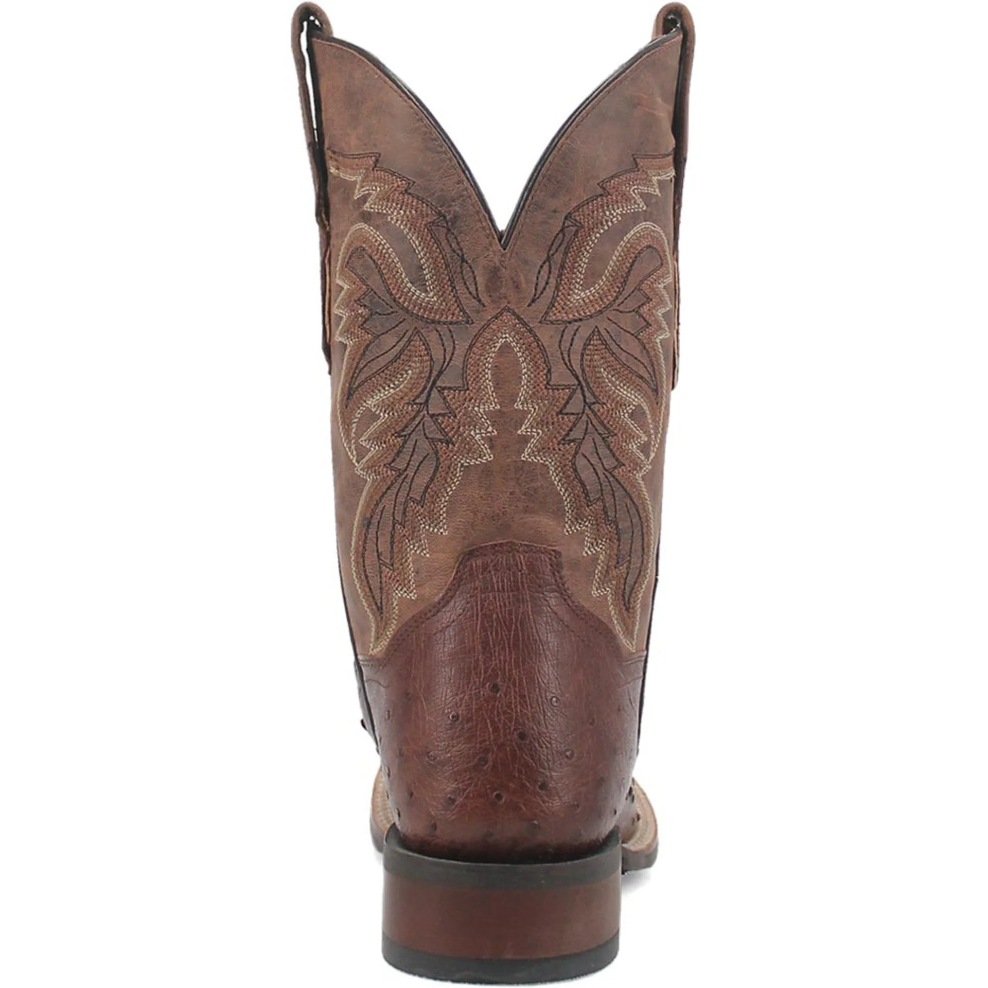 Dan Post Mens Alamosa Brown Genuine Ostrich 11 Square Toe Cowboy Certified Boot - Image 4