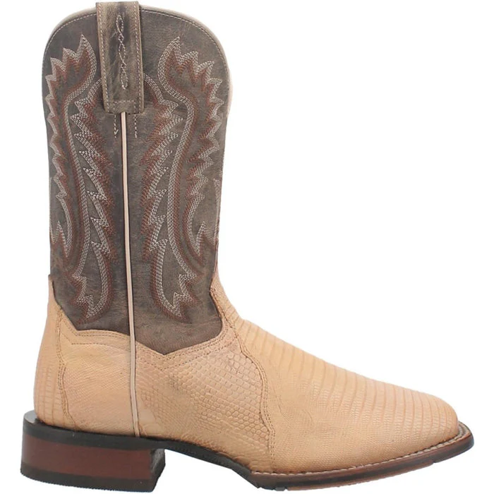 Dan Post Men's Barrett Genuine Lizard Square Toe Boots - Sand - Image 2