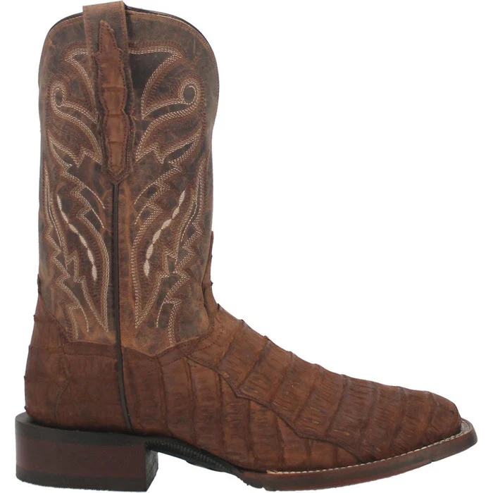 Dan Post Men's Bayou Genuine Caiman Belly Square Toe Boots - Brass - Image 2
