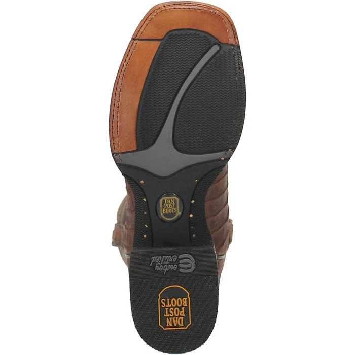 Dan Post Men's Bayou Genuine Caiman Belly Square Toe Boots - Brass - Image 5