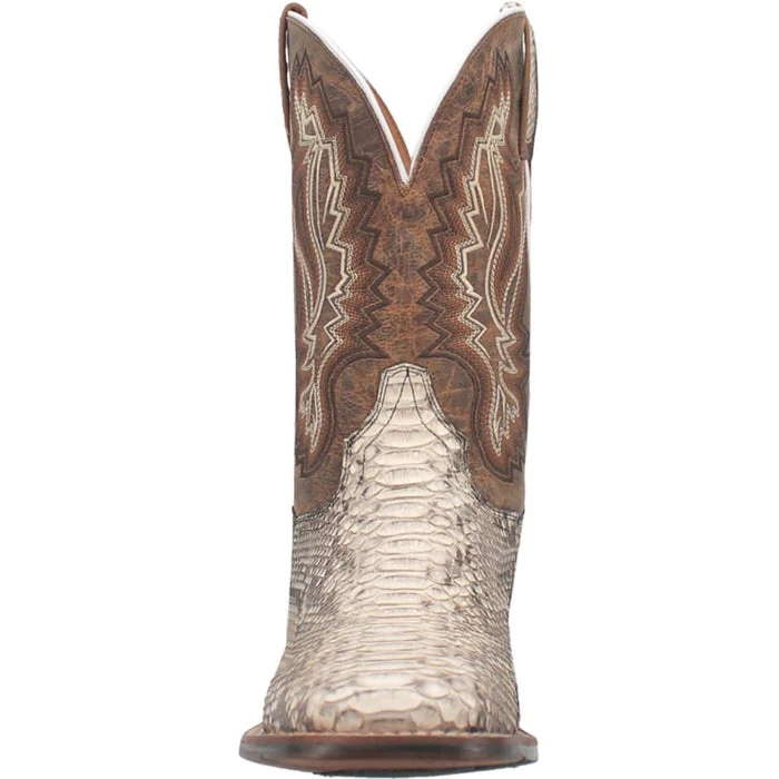Dan Post Men's Brutus Python Snakeskin Square Toe Boots - Natural - Image 4