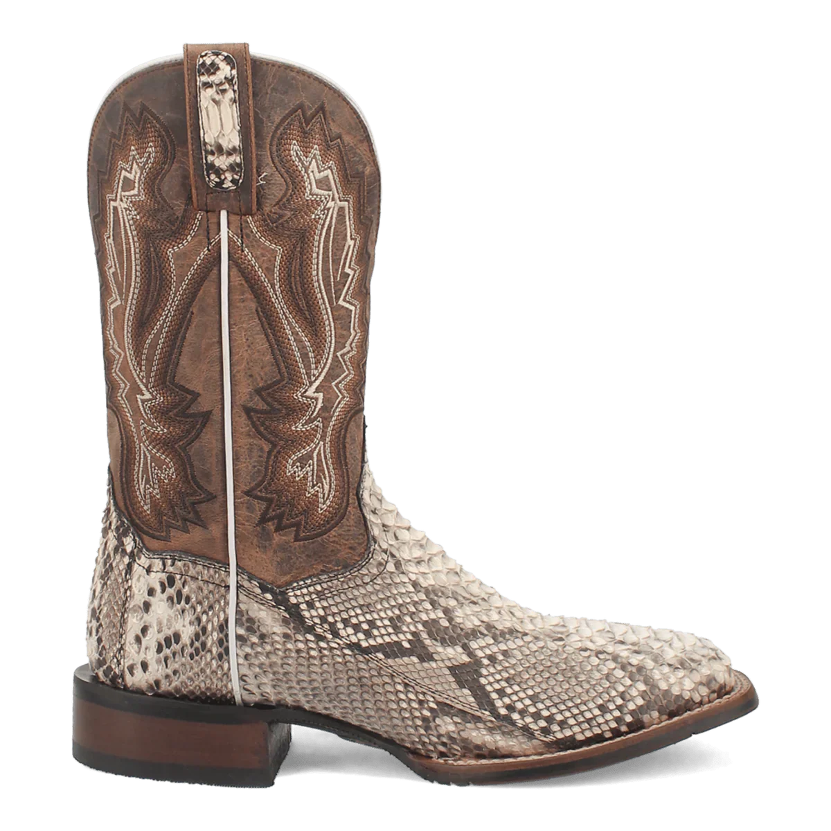 Dan Post Men's Brutus Python Snakeskin Square Toe Boots - Natural - Image 2