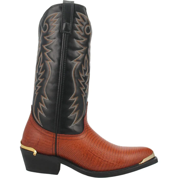 Dan Post Men's Dorsal Genuine Fish Leather Square Toe Boots - Brown - Image 4
