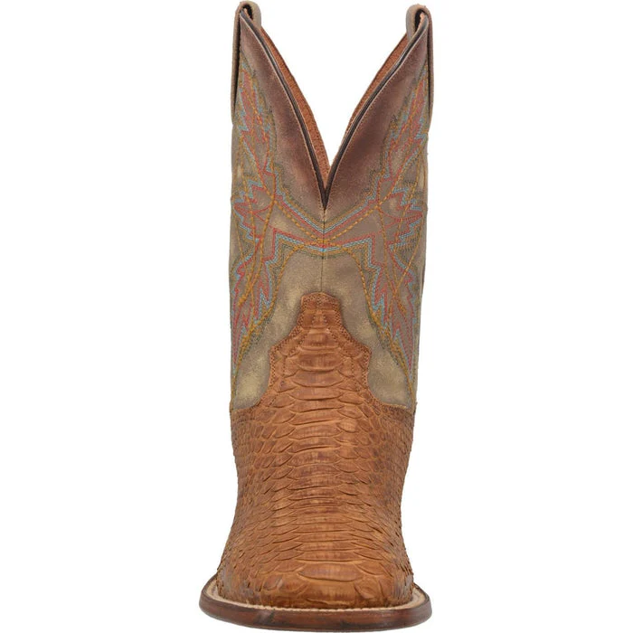 Dan Post Men's Dry Gulch Python Snakeskin Square Toe Boots - Tan - Image 3