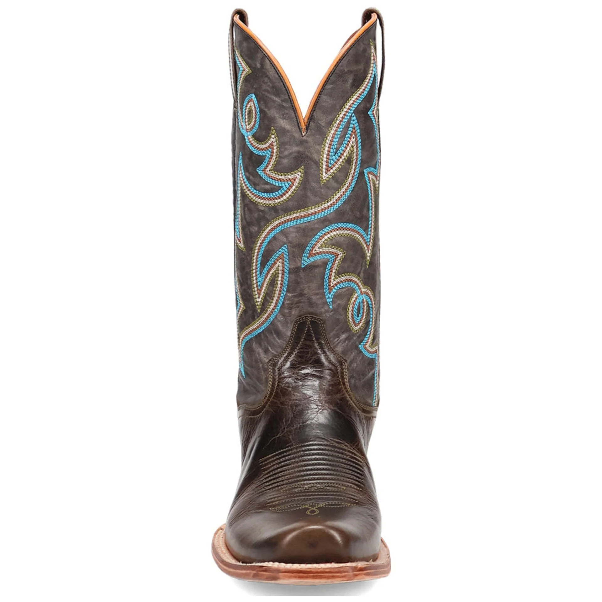 Dan Post Men's Freeman Brown/Gray Leather Western Boots - Image 5
