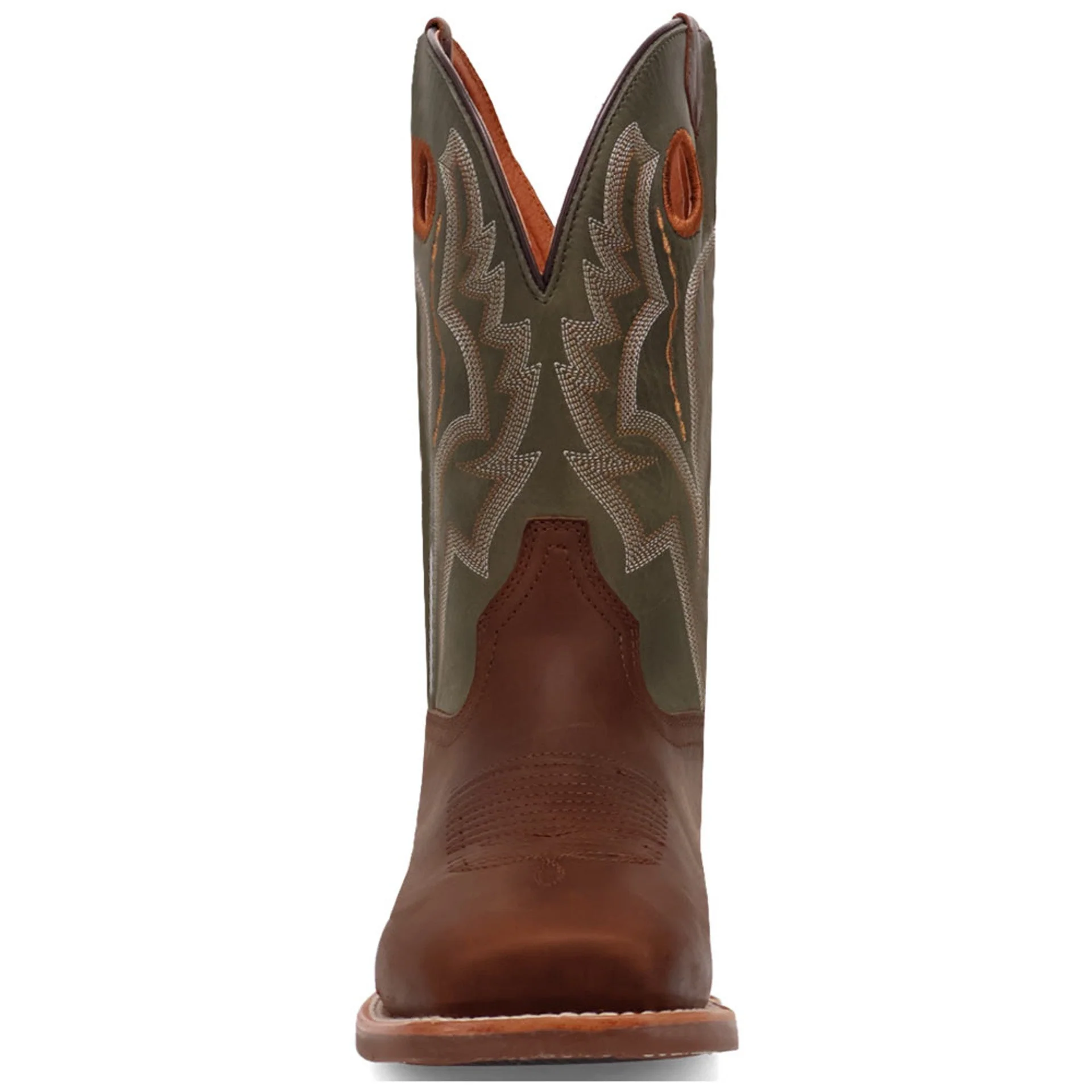 Dan Post Mens Leighton Brown and Blue Leather Western Boots - Image 4
