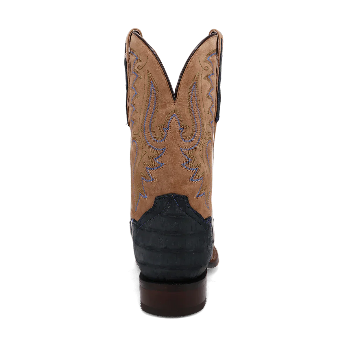 Dan Post Men's Leon Denim & Tan Caiman Square Toe Western Boots - Image 4
