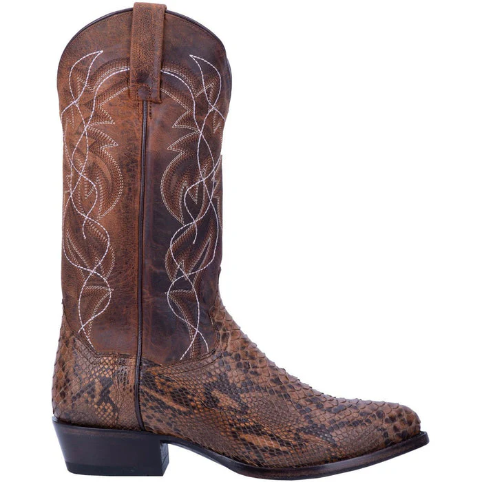 Dan Post Men's Manning Python Snakeskin Round Toe Boots - Bay Apache - Image 4
