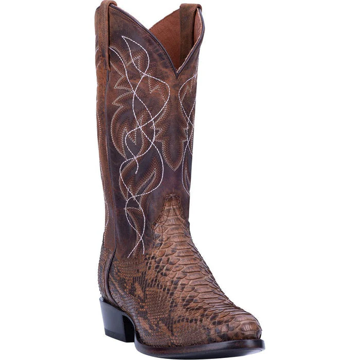 Dan Post Men's Manning Python Snakeskin Round Toe Boots - Bay Apache - Image 8