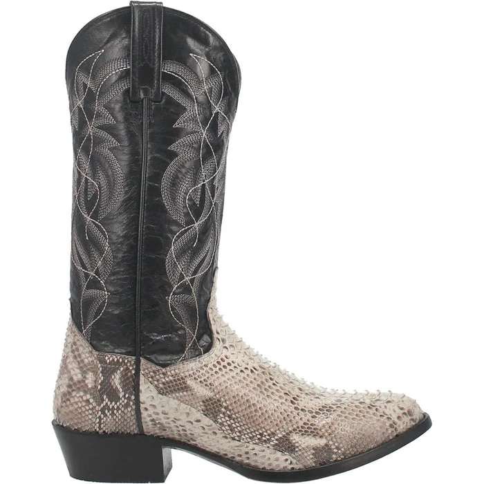 Dan Post Men's Manning Python Snakeskin Round Toe Boots - Natural - Image 2