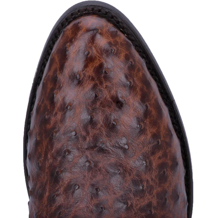 Dan Post Men's Pershing Full Quill Ostrich Round Toe Boots - Brass - Image 5