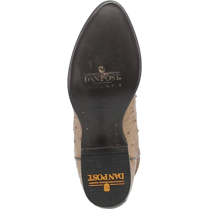 Dan Post Men's Pershing Full Quill Ostrich Round Toe Boots - Sand - Image 2