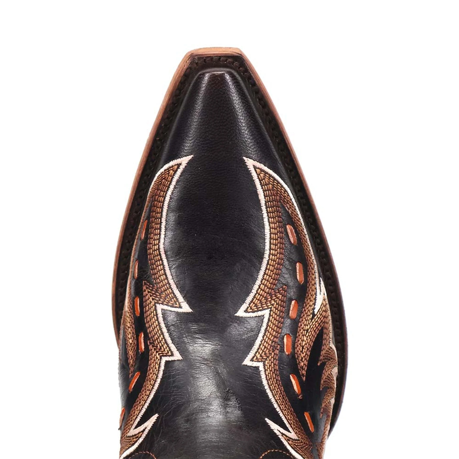 Dan Post Men's Racer Black Leather Snip Toe Western Boots - Image 3