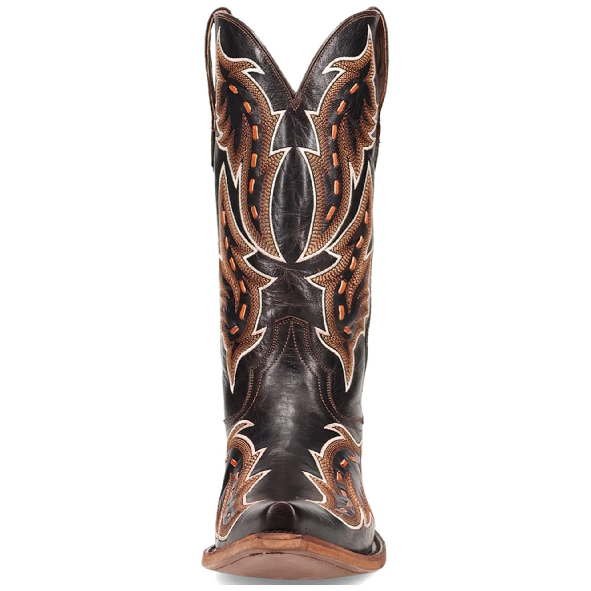 Dan Post Men's Racer Black Leather Snip Toe Western Boots - Image 5