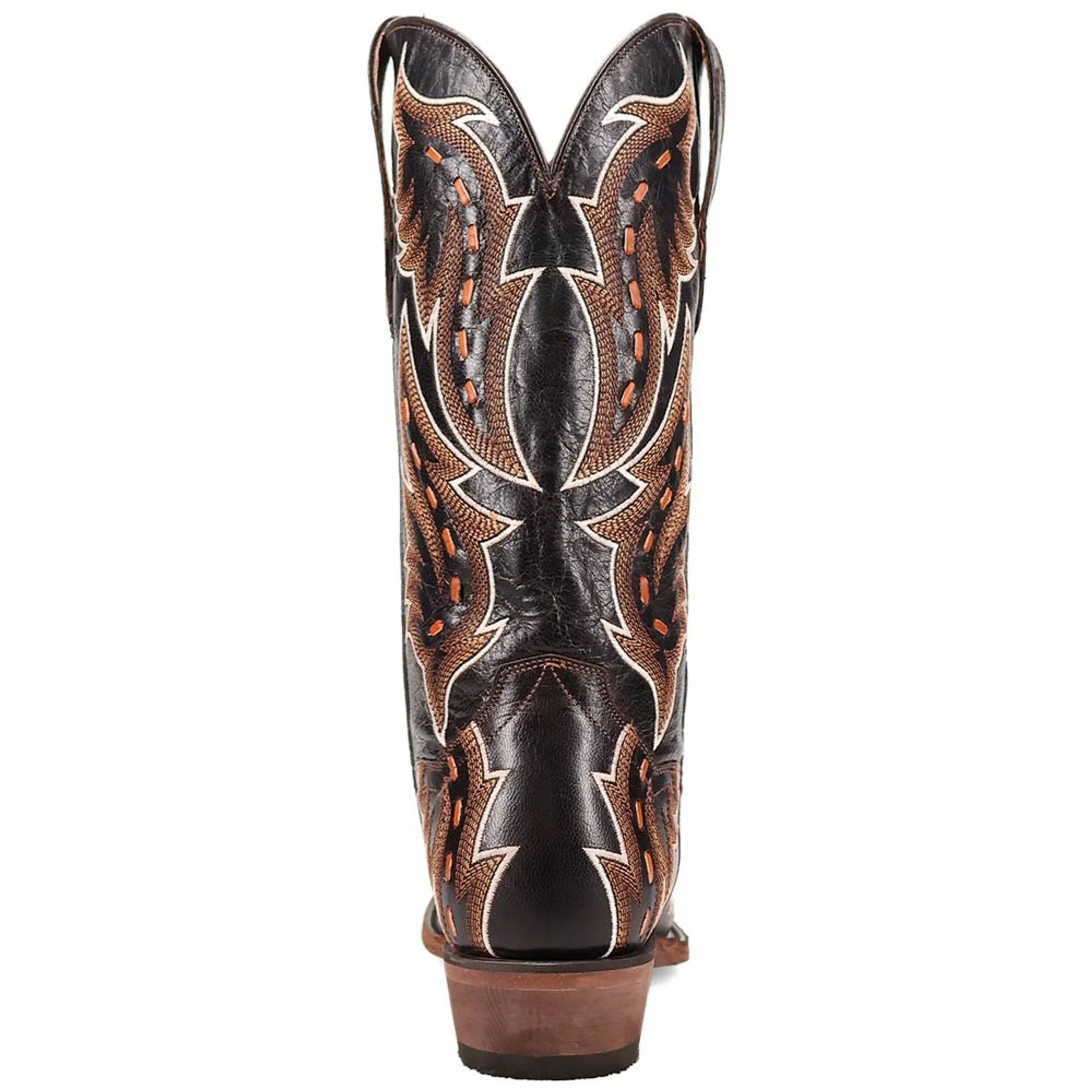 Dan Post Men's Racer Black Leather Snip Toe Western Boots - Image 6