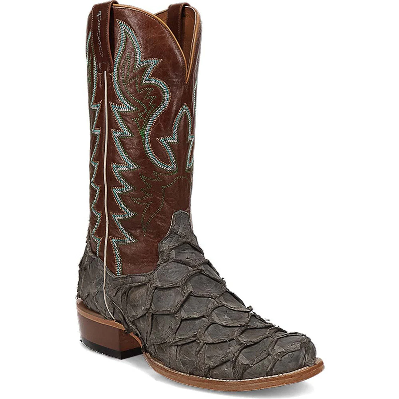 Dan Post Men's Riggs Pirarucu Skin Cutter Style Toe 13" Boots
