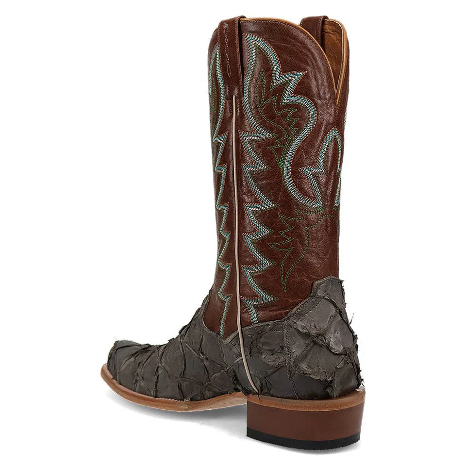 Dan Post Men's Riggs Pirarucu Skin Cutter Style Toe 13" Boots - Image 4