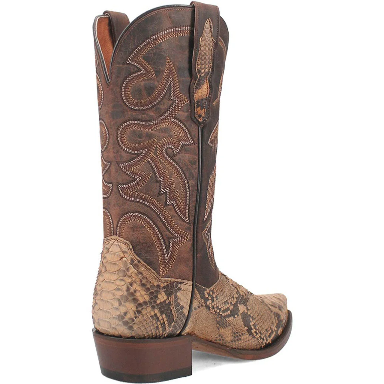 Dan Post Men's Snip Toe Western Exotic Python Skin Boots - Image 2