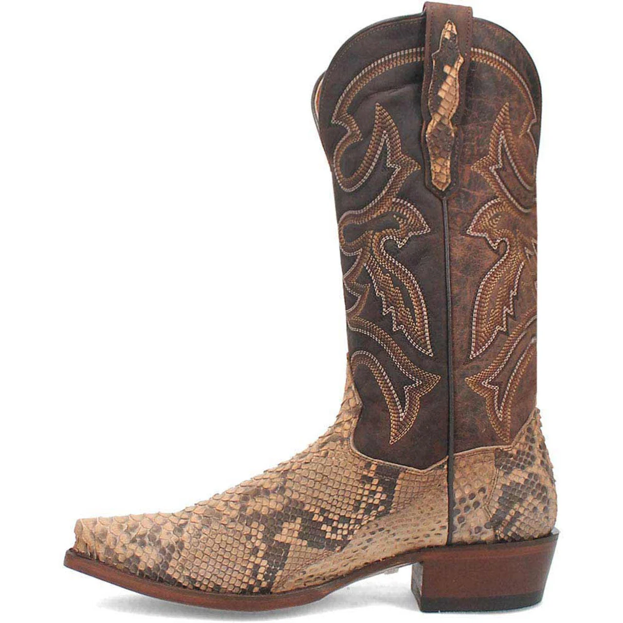 Dan Post Men's Snip Toe Western Exotic Python Skin Boots - Image 3