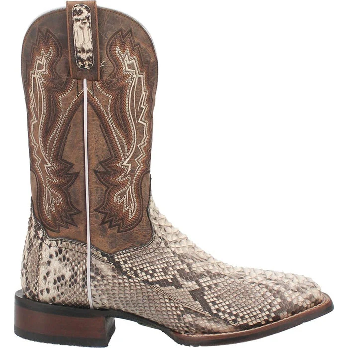 Dan Post Men's Winston Genuine Lizard Round Toe Boots - Black - Image 2