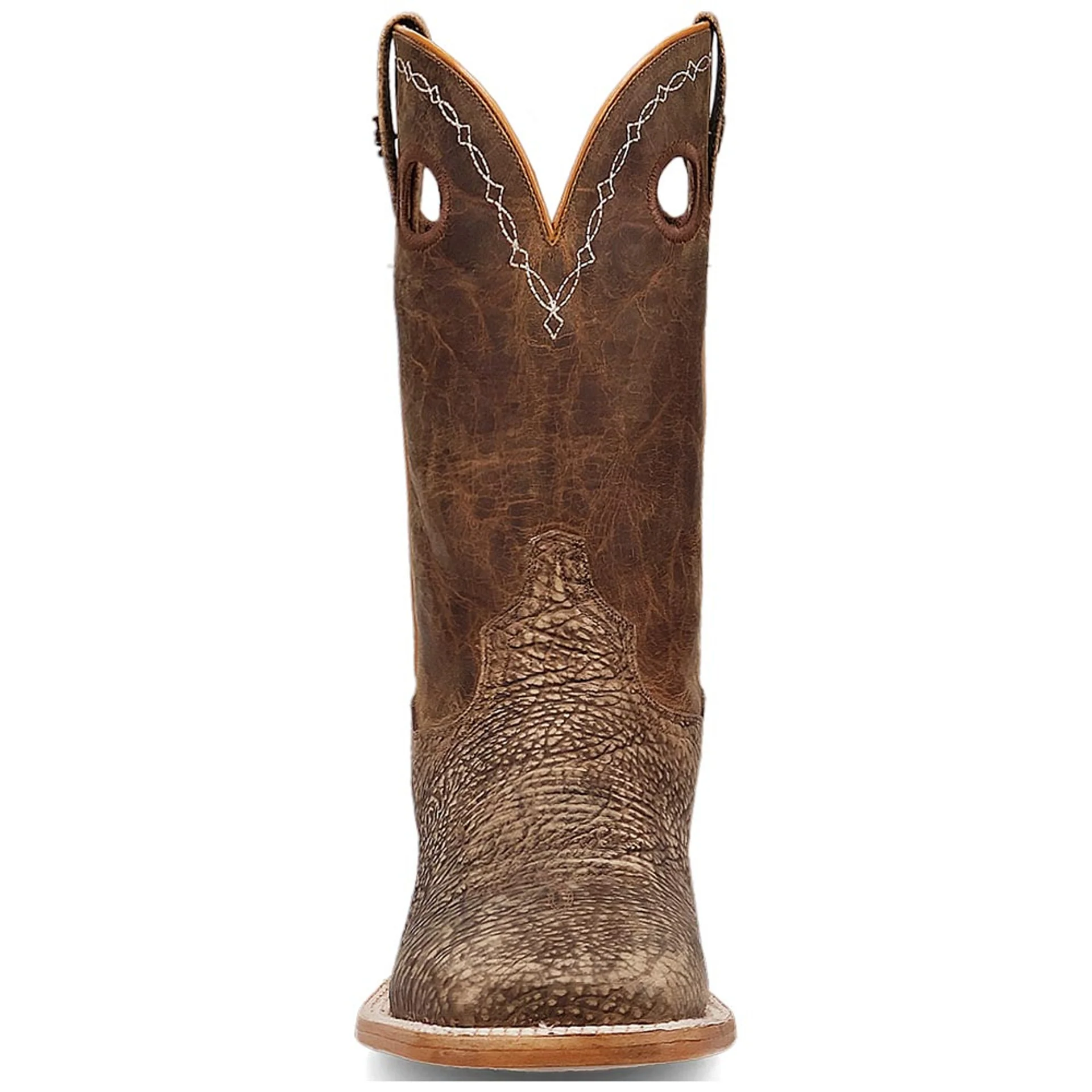 Dan Post Murray Men's Brown Bison Leather Square Toe Rugged Western Cowboy Boots - Image 3