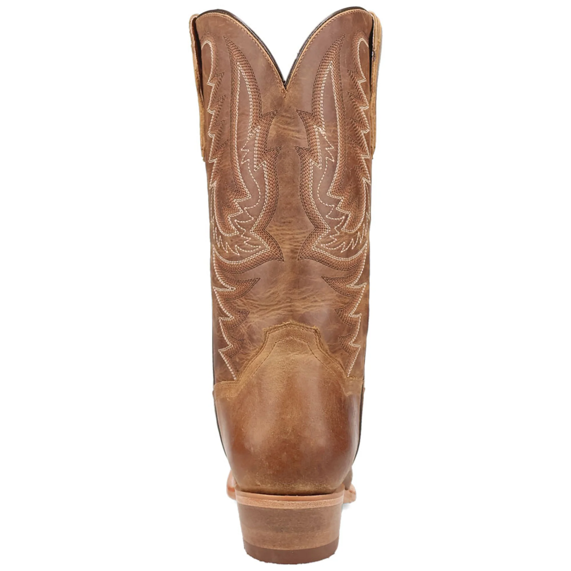 Dan Post Roman Men's Tan Leather Sleek Square Toe Western Cowboy Boots - Image 4