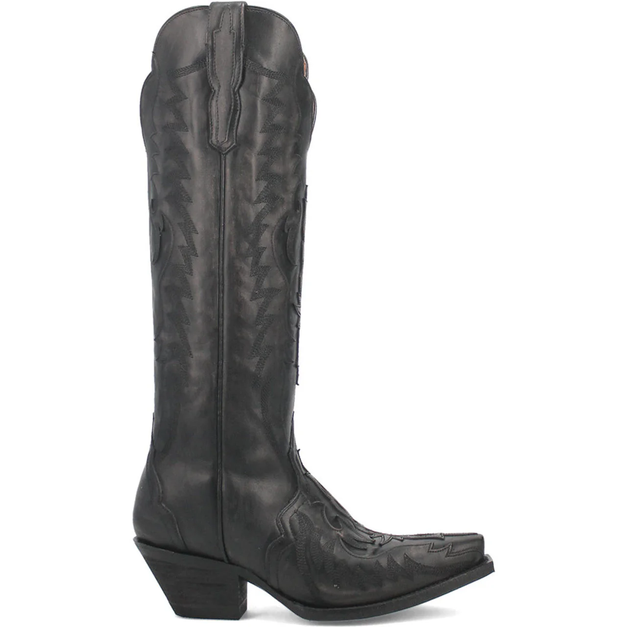 Dan Post Women’s Hallie Black 15 Snip Toe Medium Cowboy Boot - Image 3