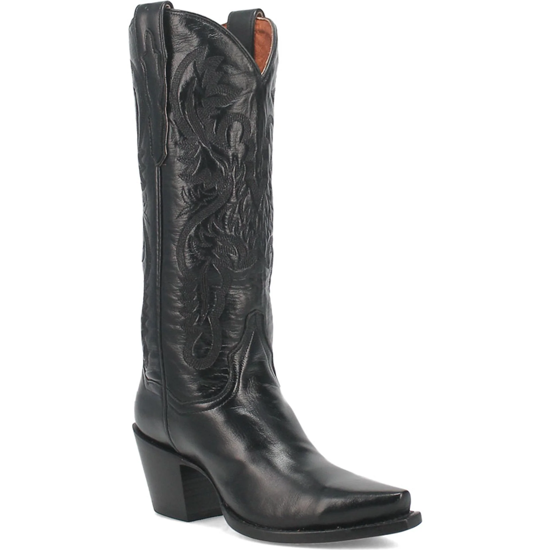 Dan Post Women’s Maria 13 Snip Toe Black Napalino Leather Fashion Boot - Image 5