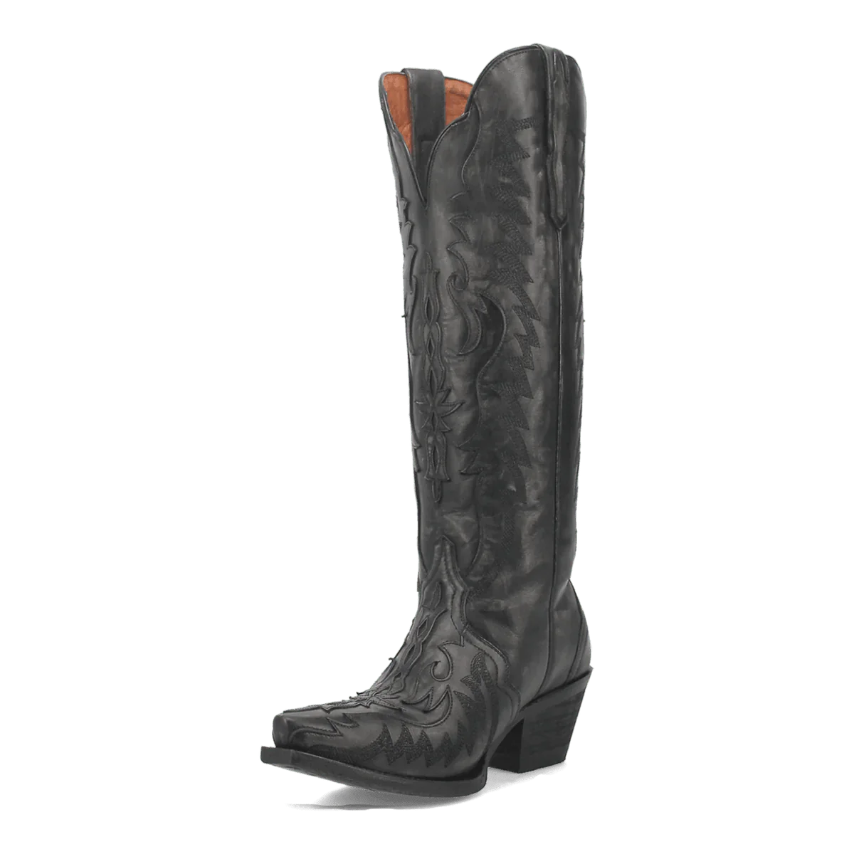 Dan Post Women's Hallie Snip Toe Leather Tall Boots - Black - Image 4
