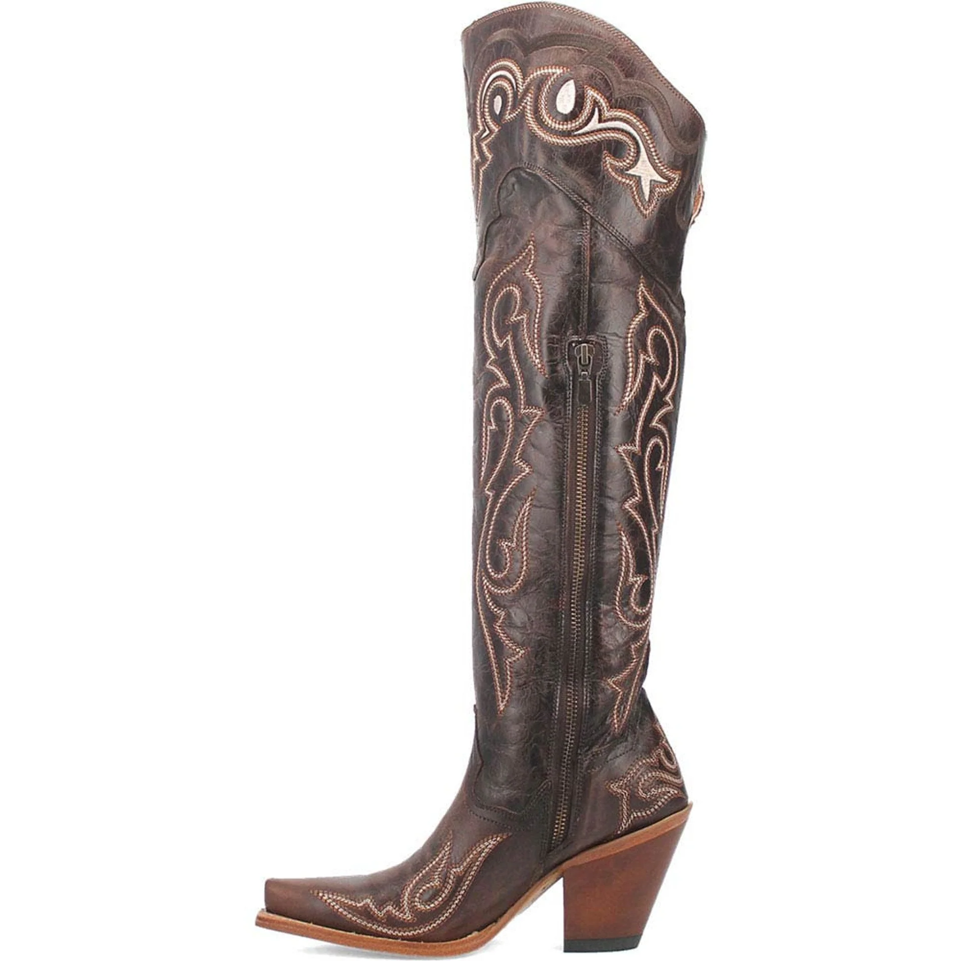 Dan Post Women's Kommotion Chocolate Leather Boots - Image 4