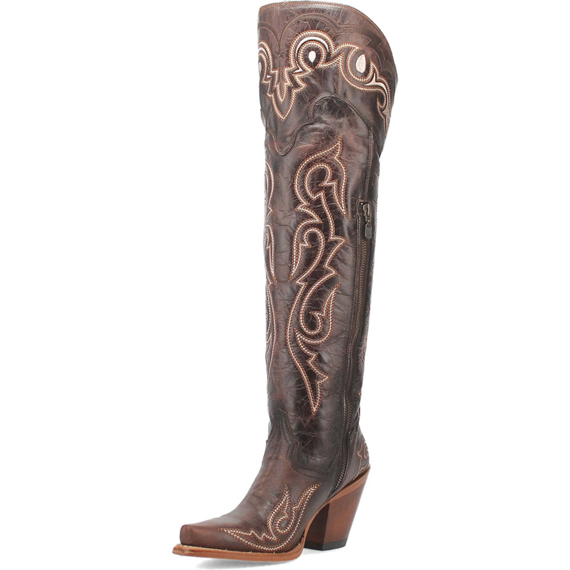 Dan Post Women's Kommotion Chocolate Leather Boots - Image 8