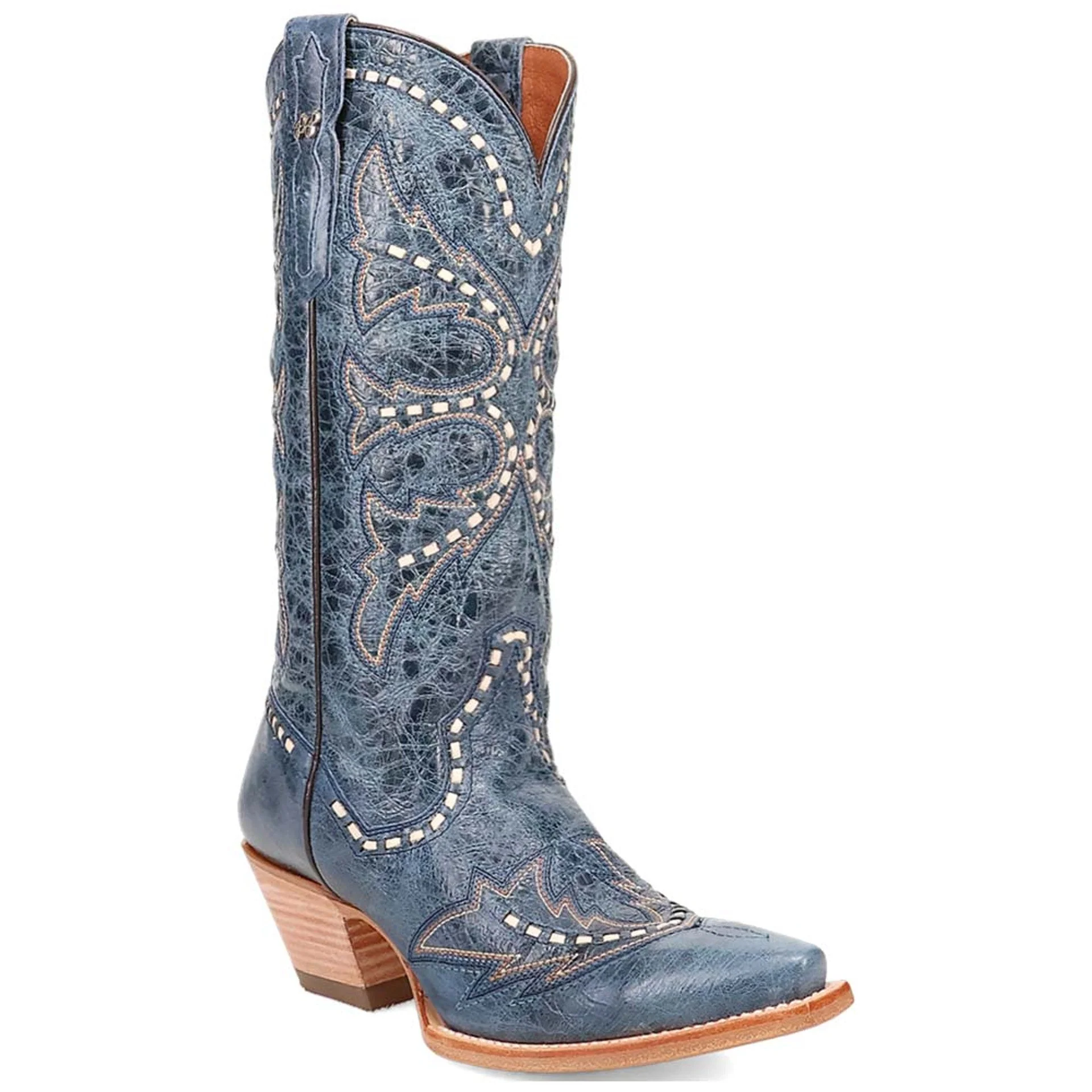 Dan Post Womens Rema Blue Snip Toe Leather Western Boots - Image 6