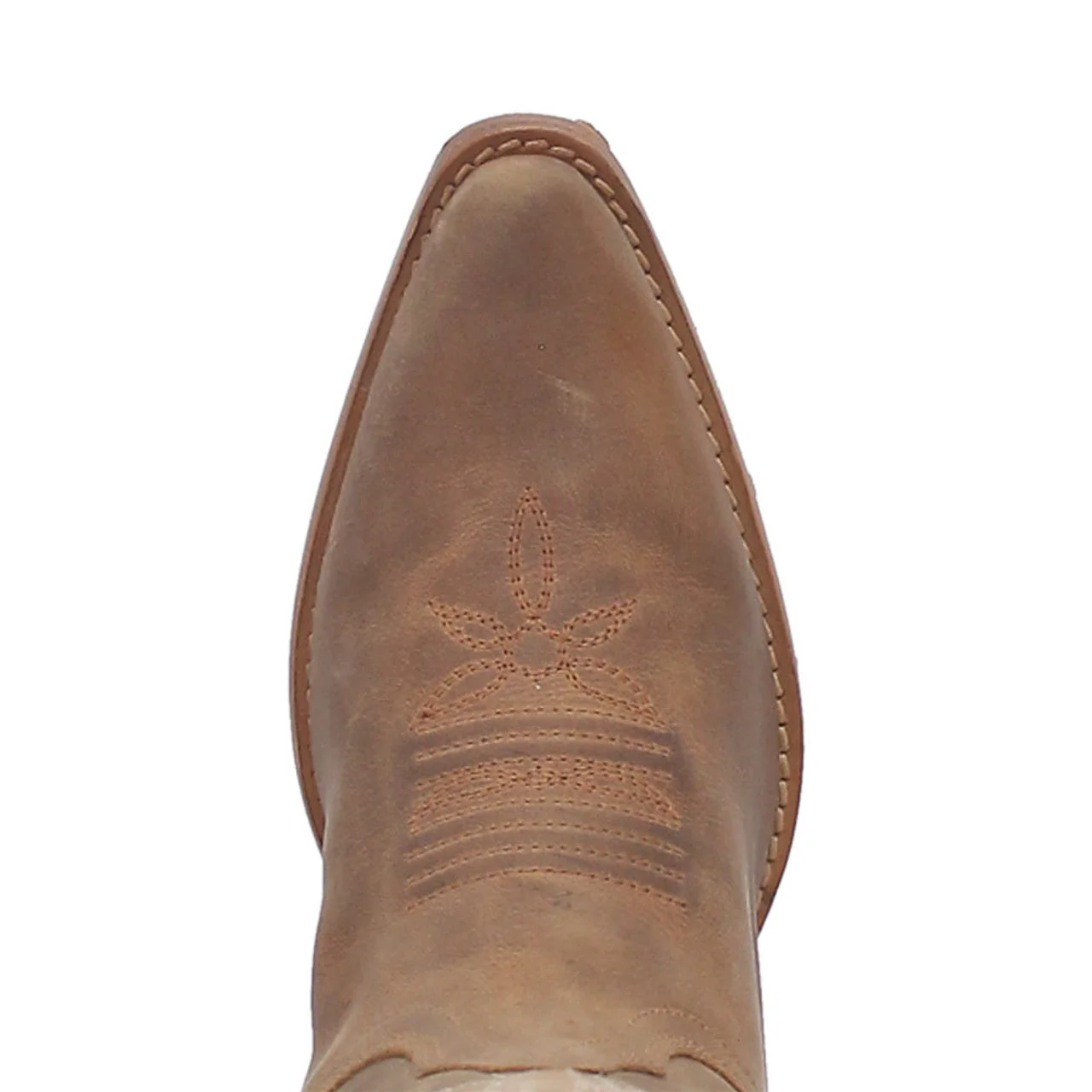 Dan Post Women's Square Toe Tan/Denim Ellie Leather Boots - Image 5