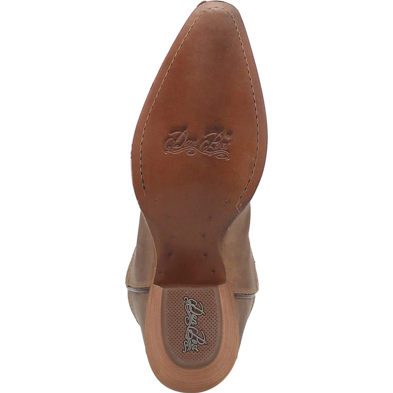 Dan Post Women's Square Toe Tan/Denim Ellie Leather Boots - Image 6