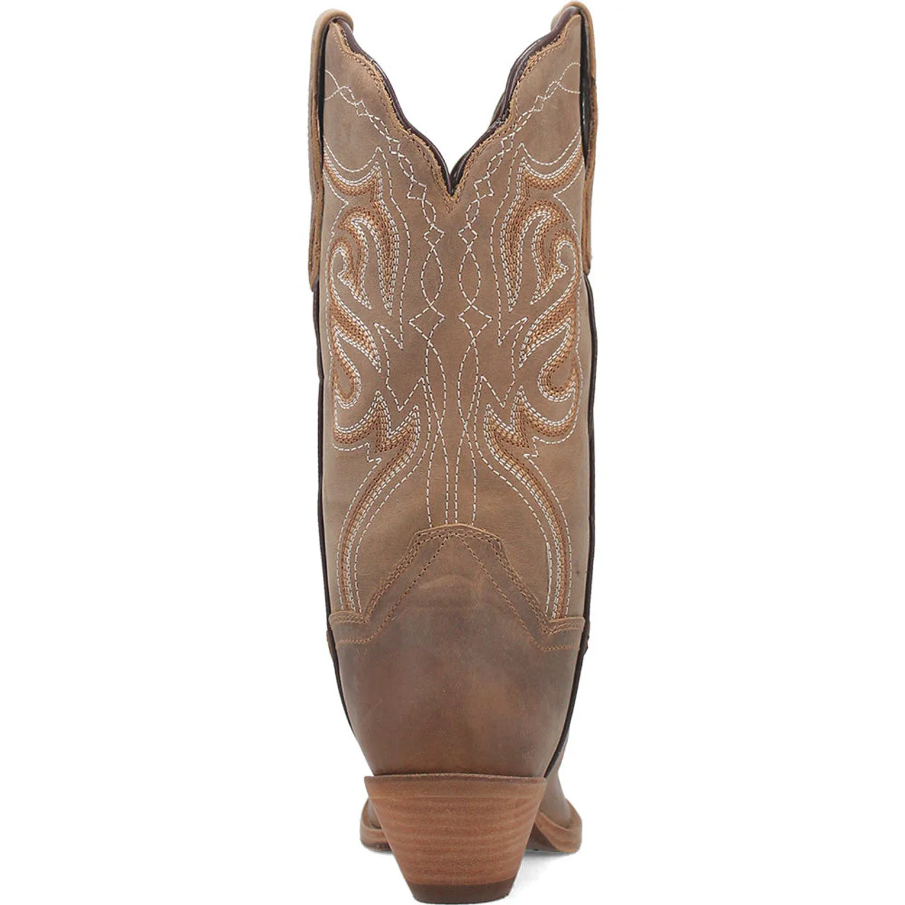 Dan Post Women's Square Toe Tan/Denim Ellie Leather Boots - Image 8