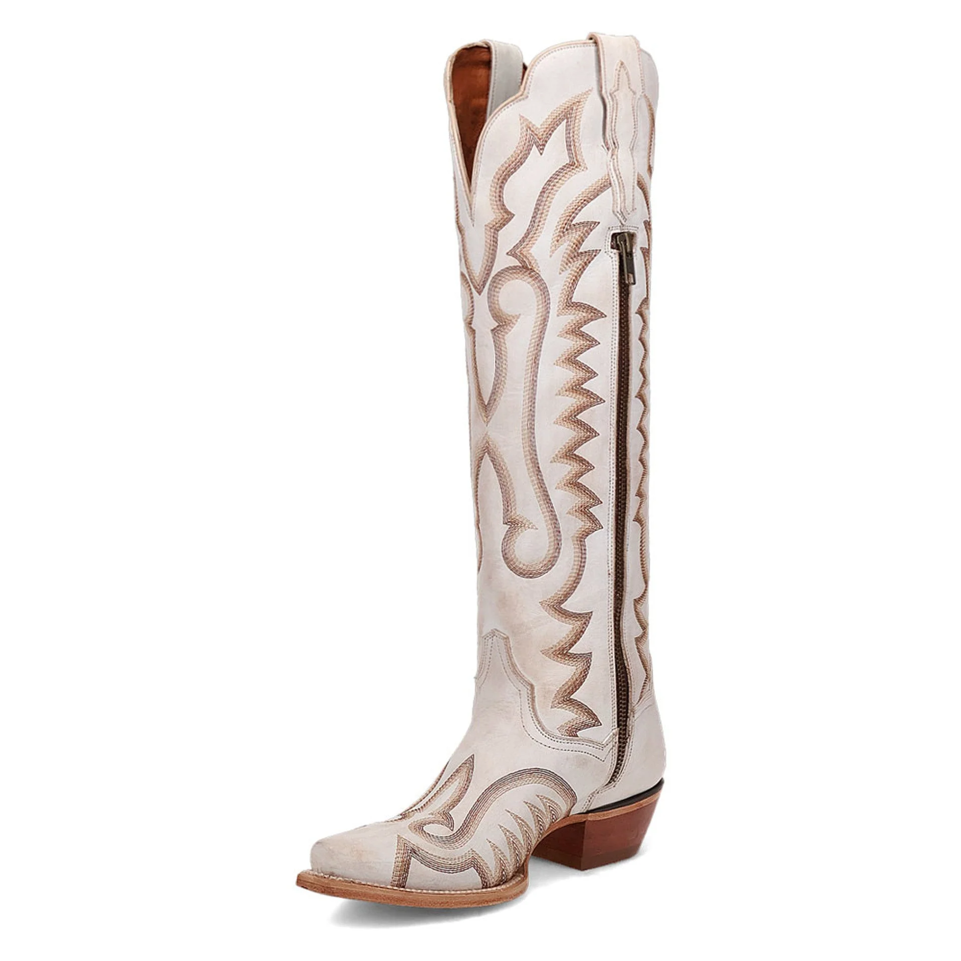 Dan Post Women's Western White Josie Tall Snip Toe Boots - Image 2